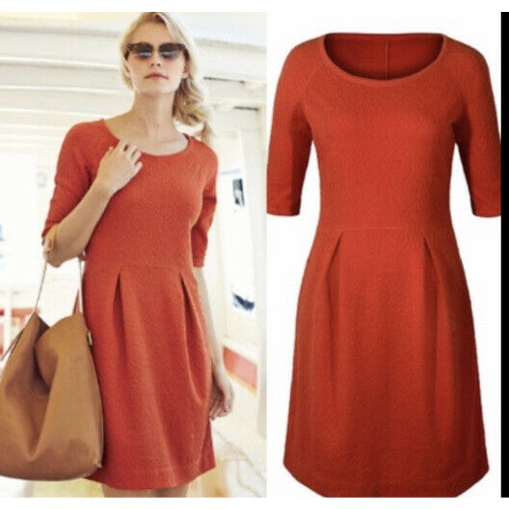 PERUVIAN CONNECTION Kouros Brocade Dress Orange L